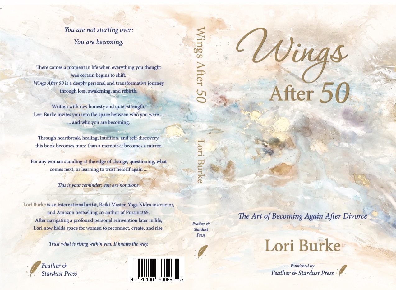 Full print wrap of Wings After 50: back cover, spine and front cover